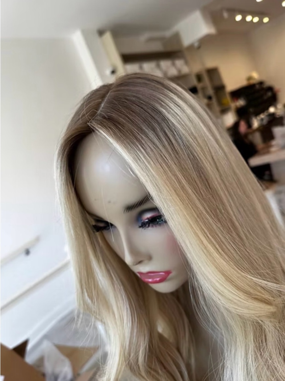 Highline Wigs Blonde Rooted Silk-Top Human Hair Topper HIGHLINE TOPPER - Picture 9 of 12